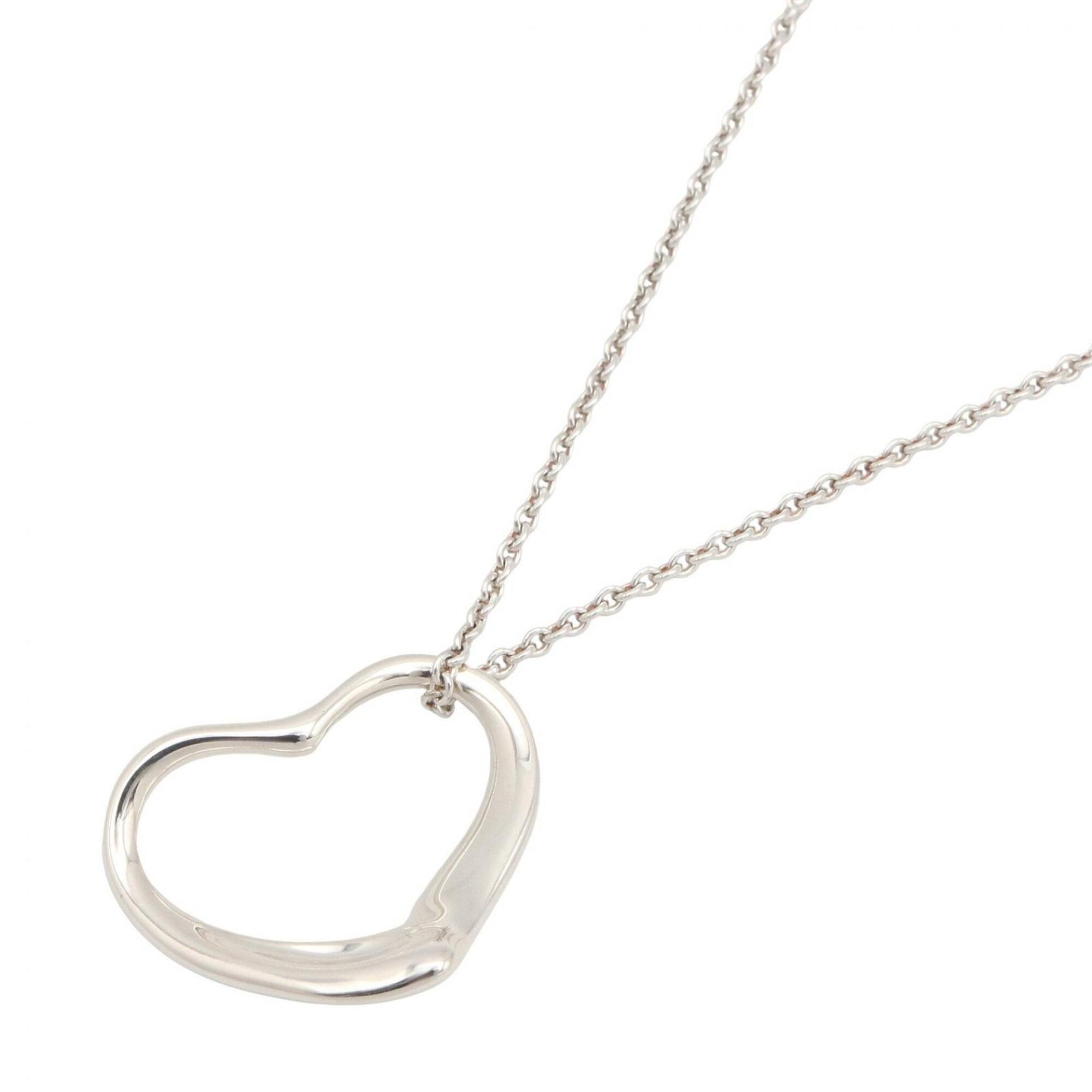 Tiffany & Co. Open Heart Large Necklace, Sterling Silver 925, Women's Jewelry...